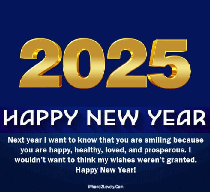 3D Style Happy New Year 2025 Love Quote Image