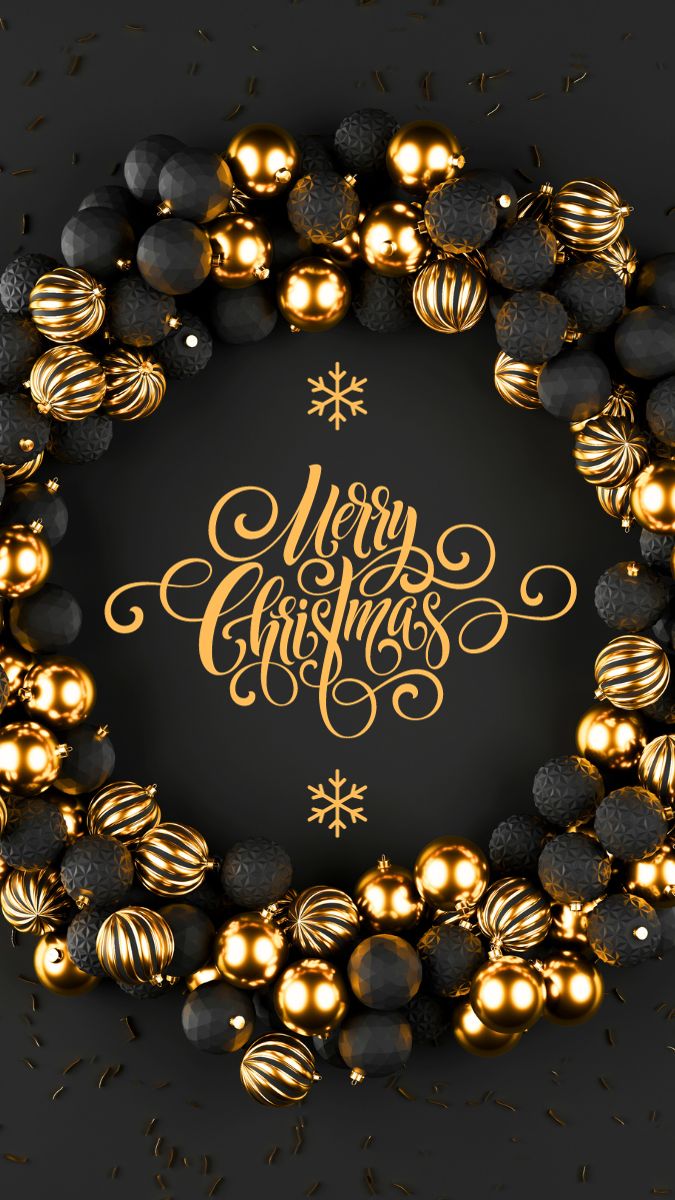Elegant Mobile Wallpaper HD Iphone For Merry Christmas XMAs Black And Lights