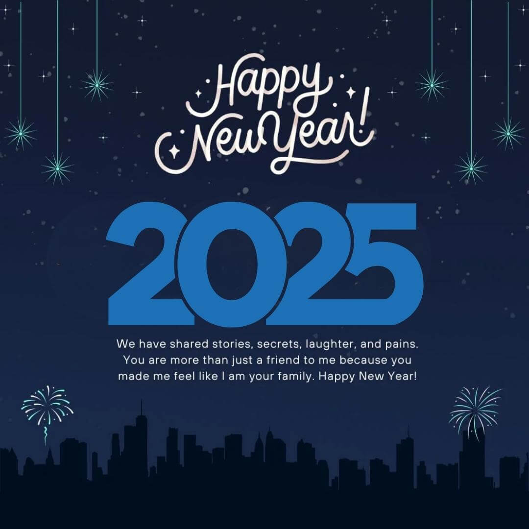 Happy New Year 2025 Greeting Wishes For Best Friends