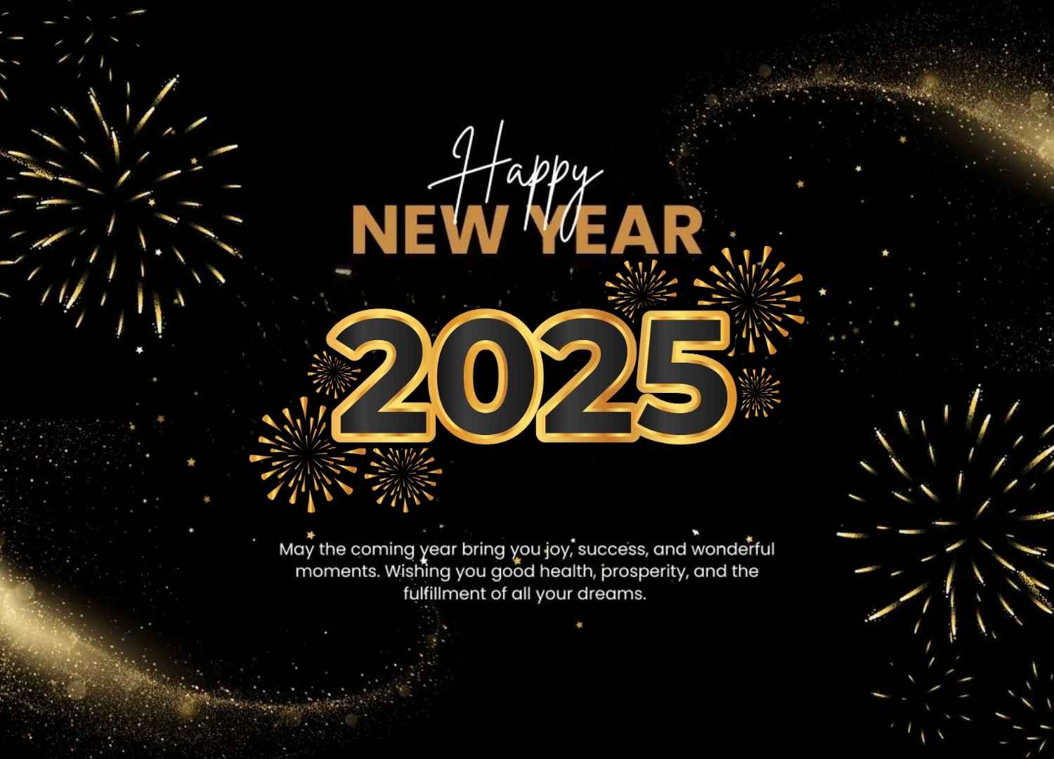 Happy New Year 2025 Greeting Card Hd