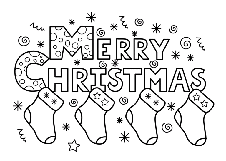 Merry Christmas 2021 Coloring Pages