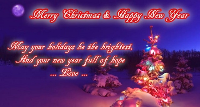 Merry Christmas and Happy New Year Wishes