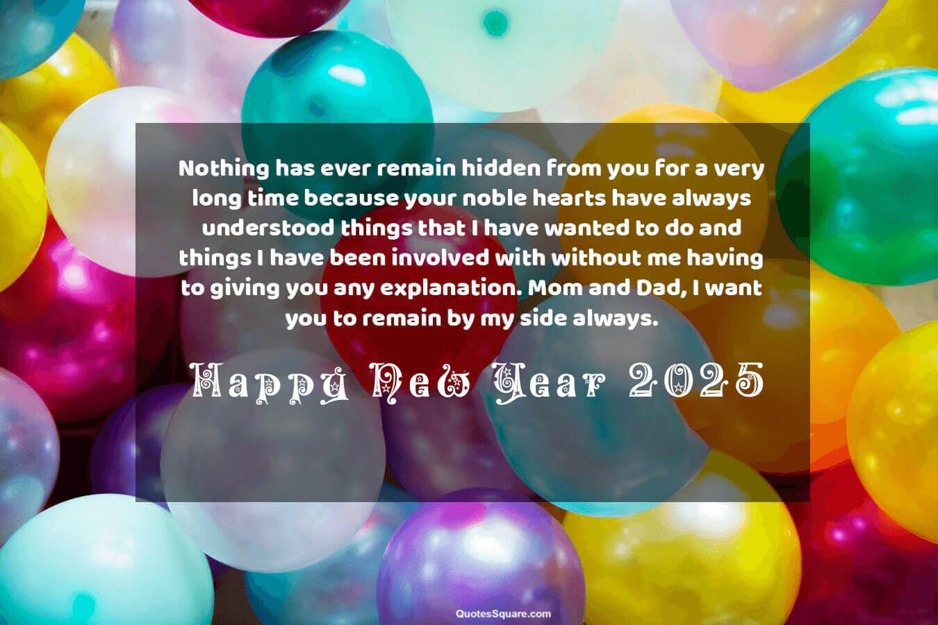 Parents 2025 New Year Wishes Mom Dad