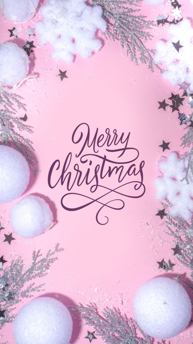 Pink Merry XMAs Wallpaper For Iphone And Mobiles