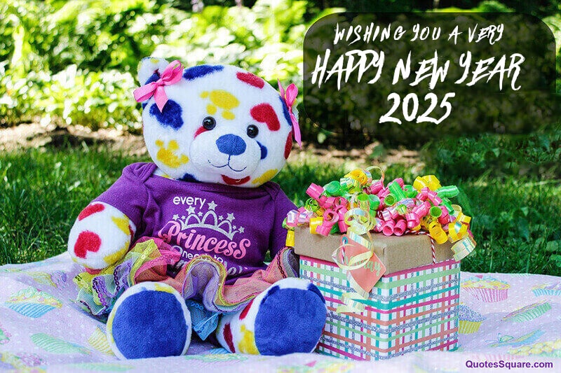 Romantic New Year 2025 Love Quote From Teddy Bear