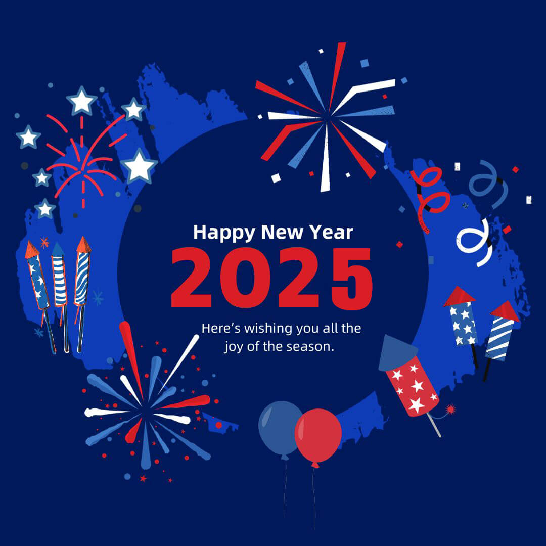 Unique Happy New Year 2025 Ecard Greeting Image
