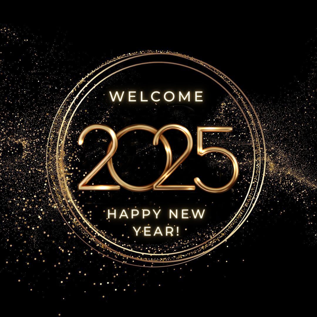 Welcome 2025 New Year Greeting Card Hd
