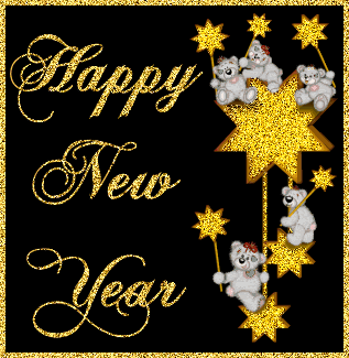 happy new year 2024 animated ecards with golden star