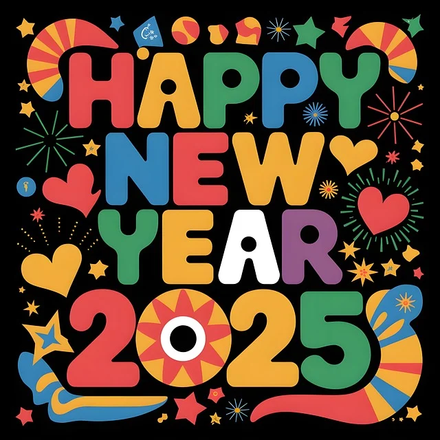 Happy new year 2025 photo frame